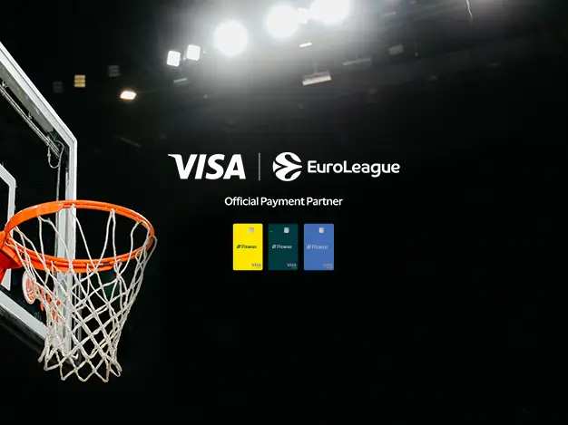 Η Visa και η EuroLeague Basketball ανακοινώνουν επίσημη συνεργασία ως Official Payment Partner, με κάρτες Visa Πειραιώς