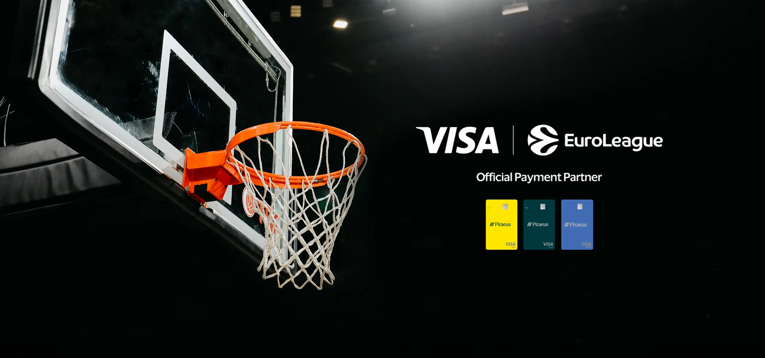 Η Visa και η EuroLeague Basketball ανακοινώνουν επίσημη συνεργασία ως Official Payment Partner, με κάρτες Visa Πειραιώς