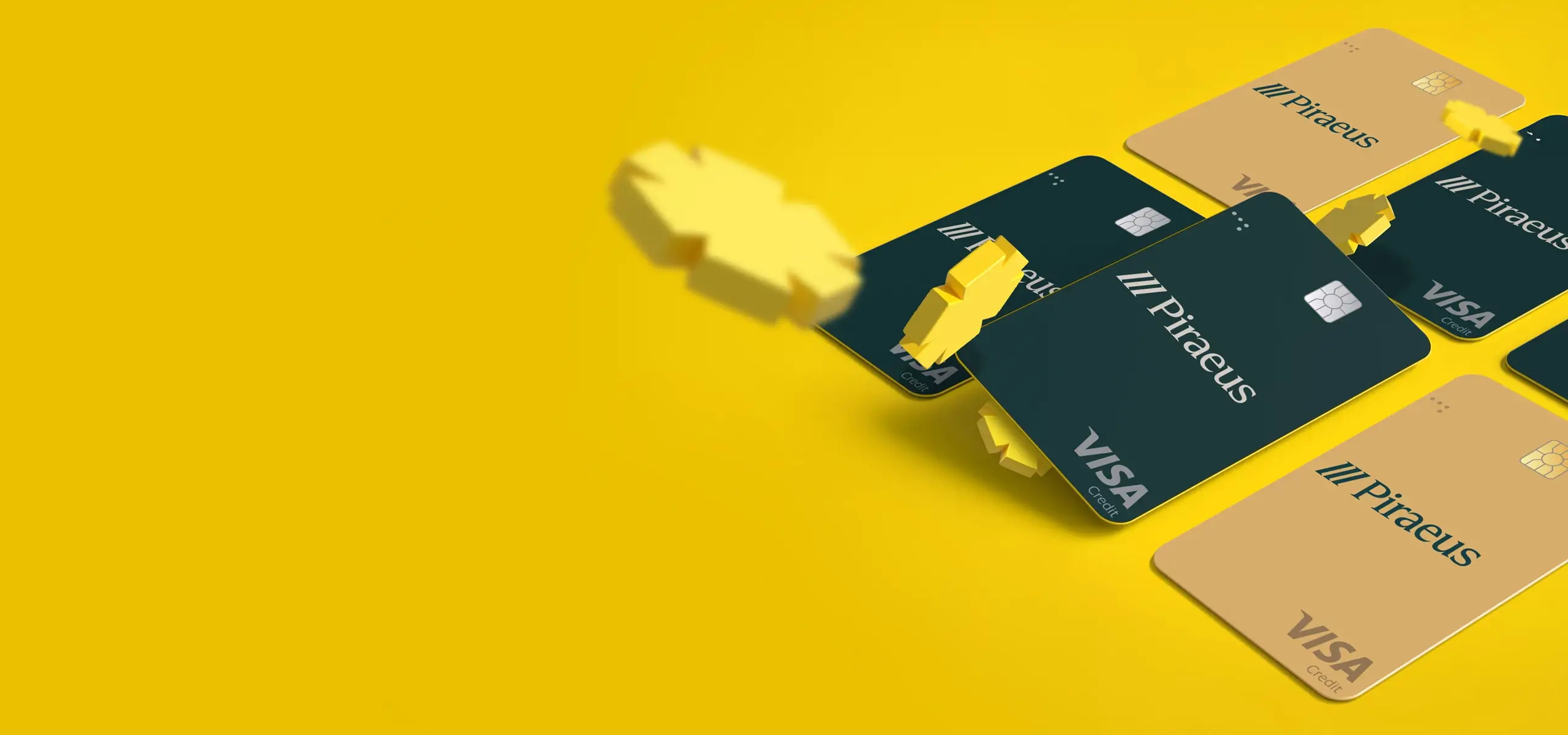 yellows μαζί με κάρτες της τράπεζας Πειραίως